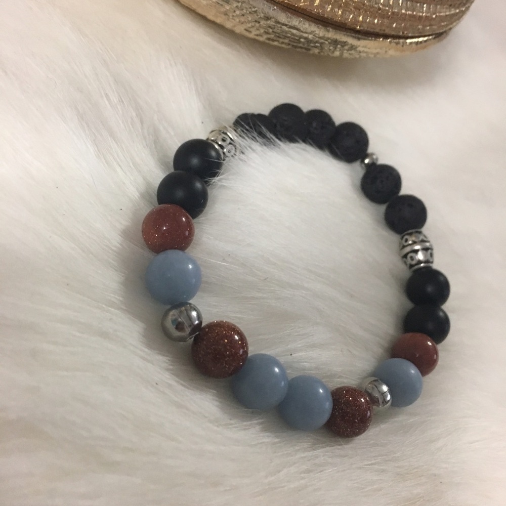 Handmade natural gemstone bracelet - Picture 2 of 3