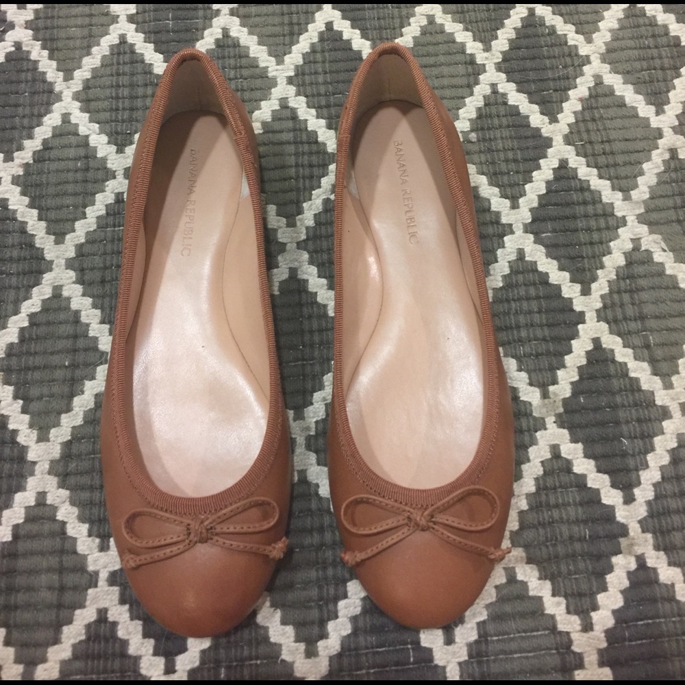 Tan ballet flats