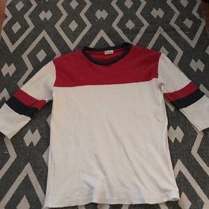 Brandy Melville KGALT 3/4 Red White and Blue Tee