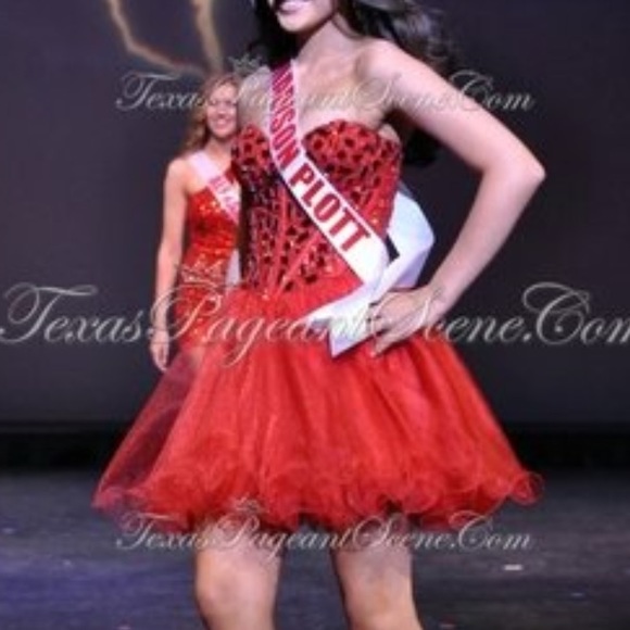 Pageant Cocktail Red Dress