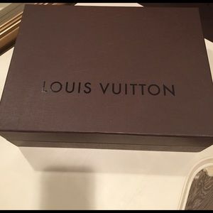 Louis Vuitton box with gift card and leather ties