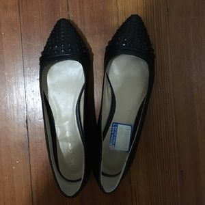 BCBG black studded flats size 7.5