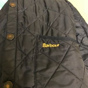 Kids quilted navy blue Barbour