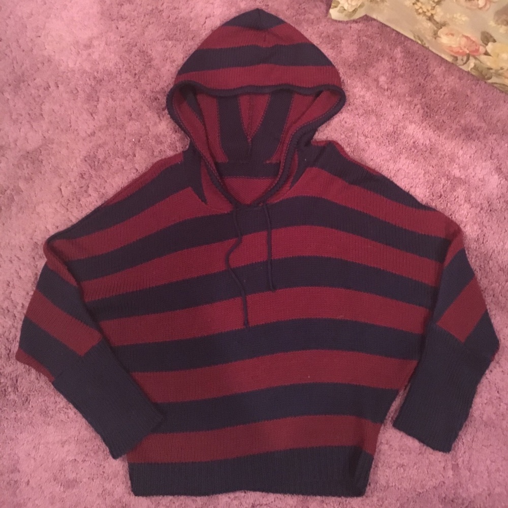 Hooded Hand knit sweater