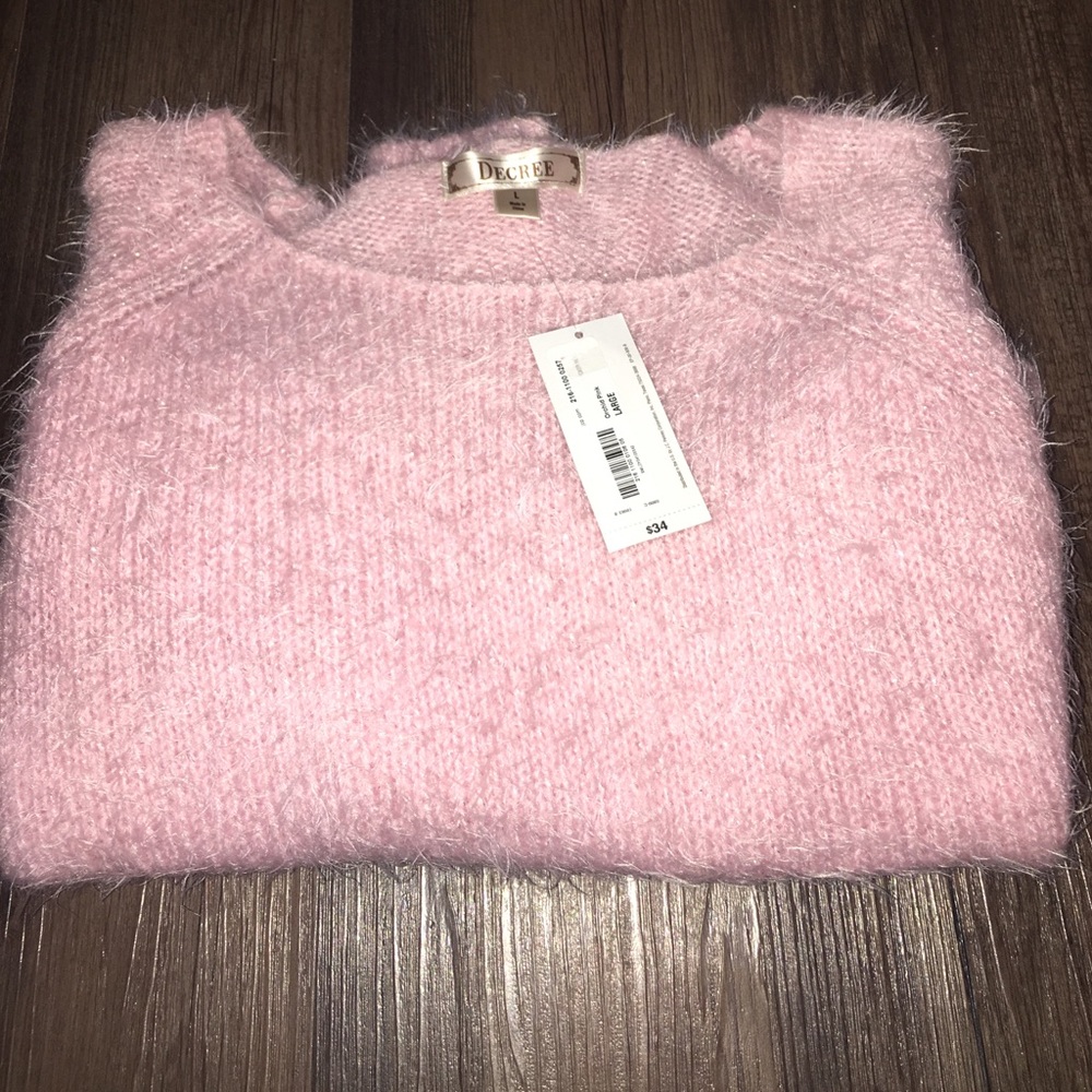 🆕Blush Pink Fuzzy Fun Sweater 💕