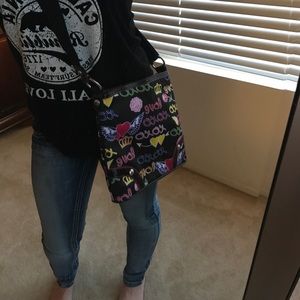 XOXO messenger bag graffiti satchel bag