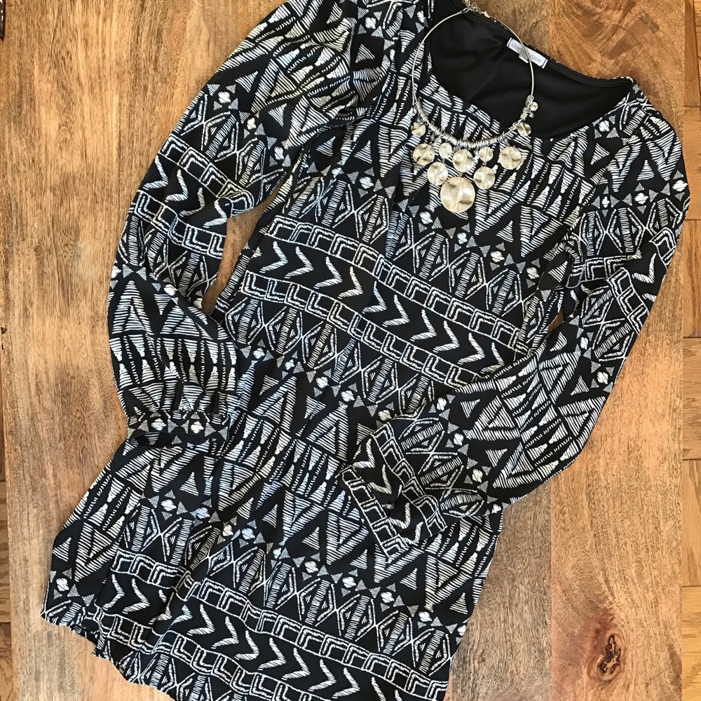 Long Sleeve Shift Dress