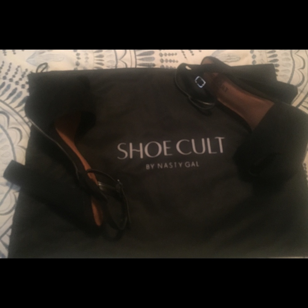 Ankle Strap Black Heels