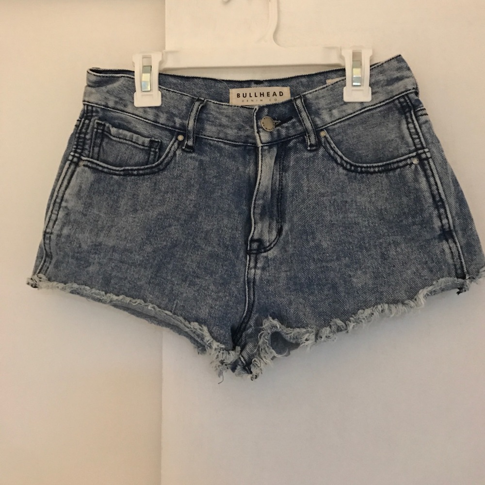 High rise cut-off shorts
