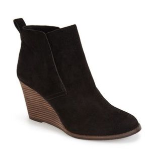 NEW Lucky Brand 'Yoniana' Wedge Bootie - Black