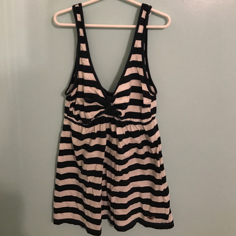 Low-cut Hollister tank (navy & white)
