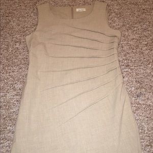 Calvin Klein Beige Sleeveless Career Dress