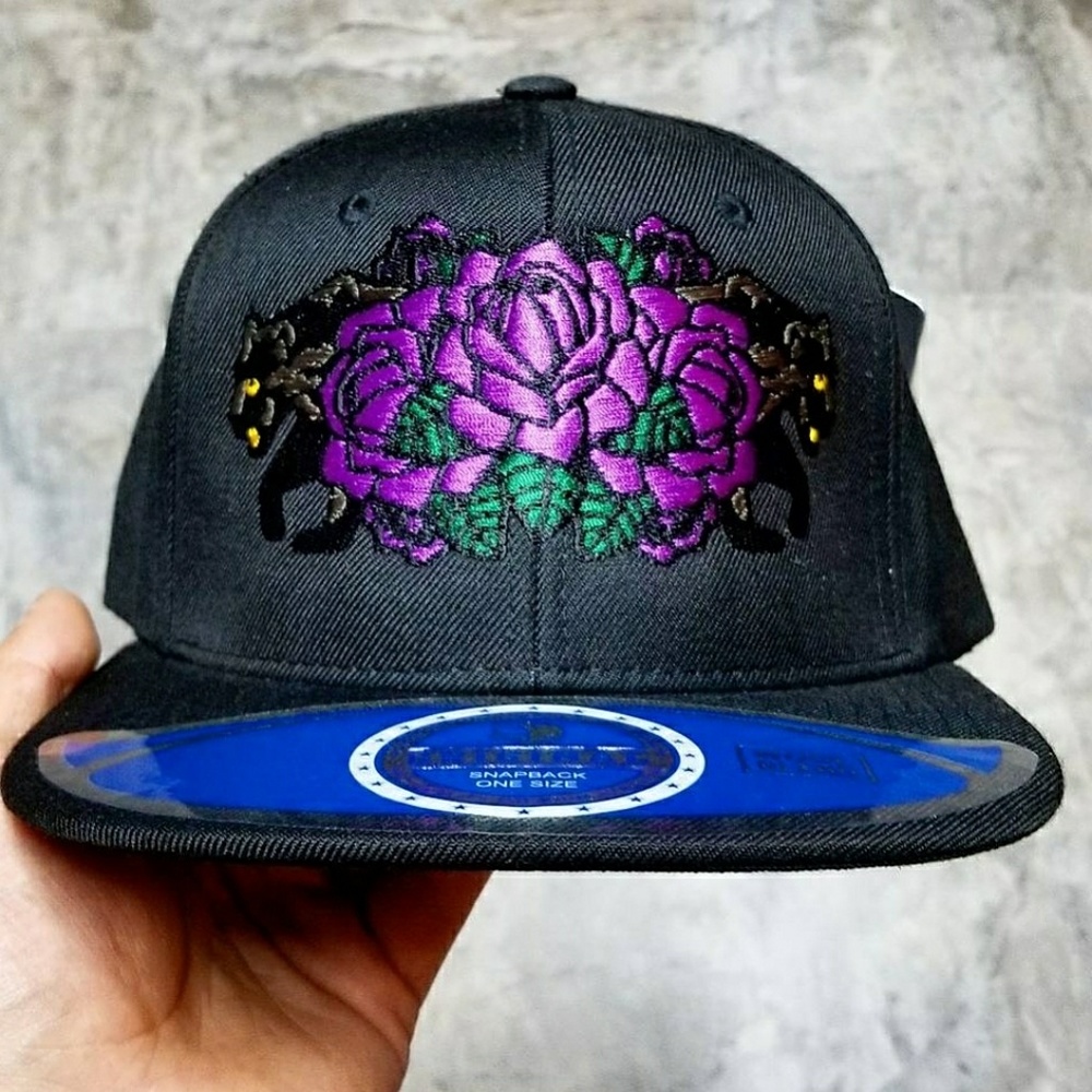 Panther Roses Snapback Hat