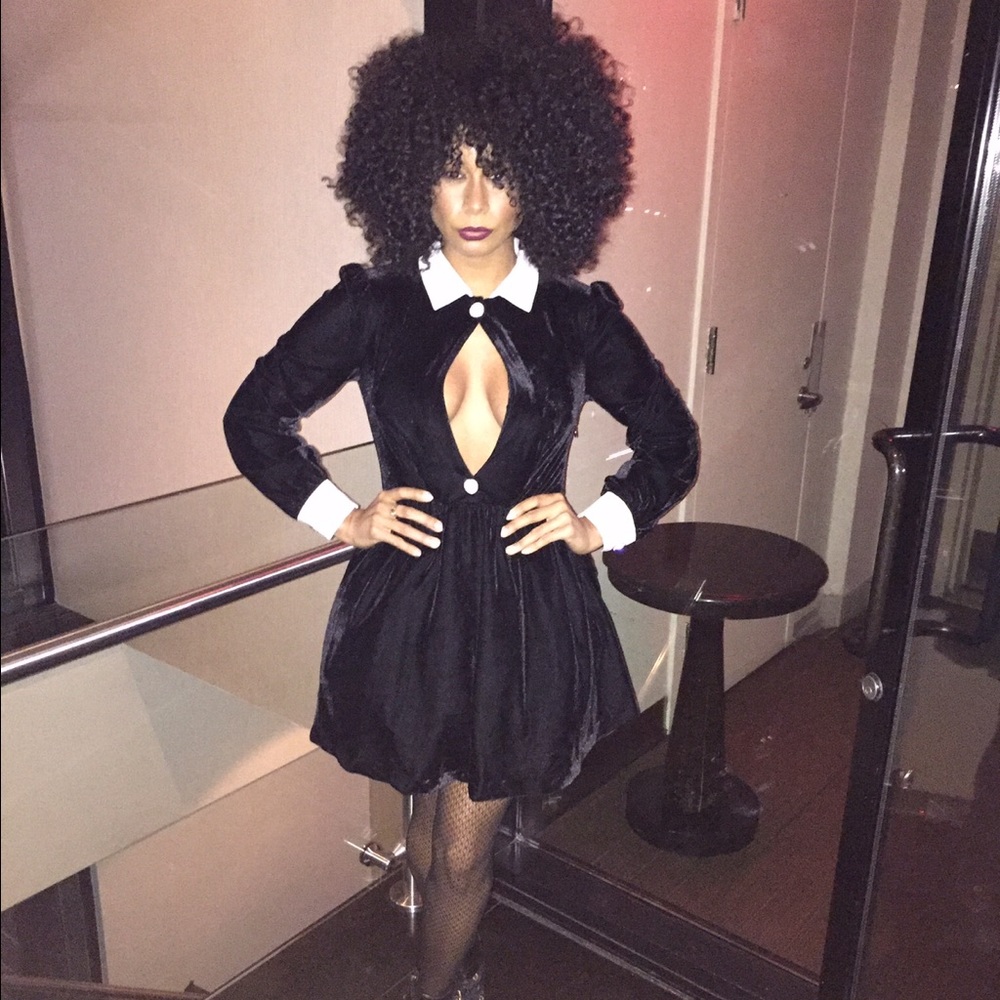 Nasty Gal Keyhole Velvet Dress