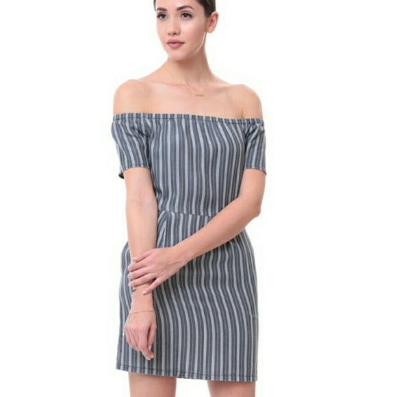 Naked Zebra Medium Black Stripped Dress - Picture 1 of 4