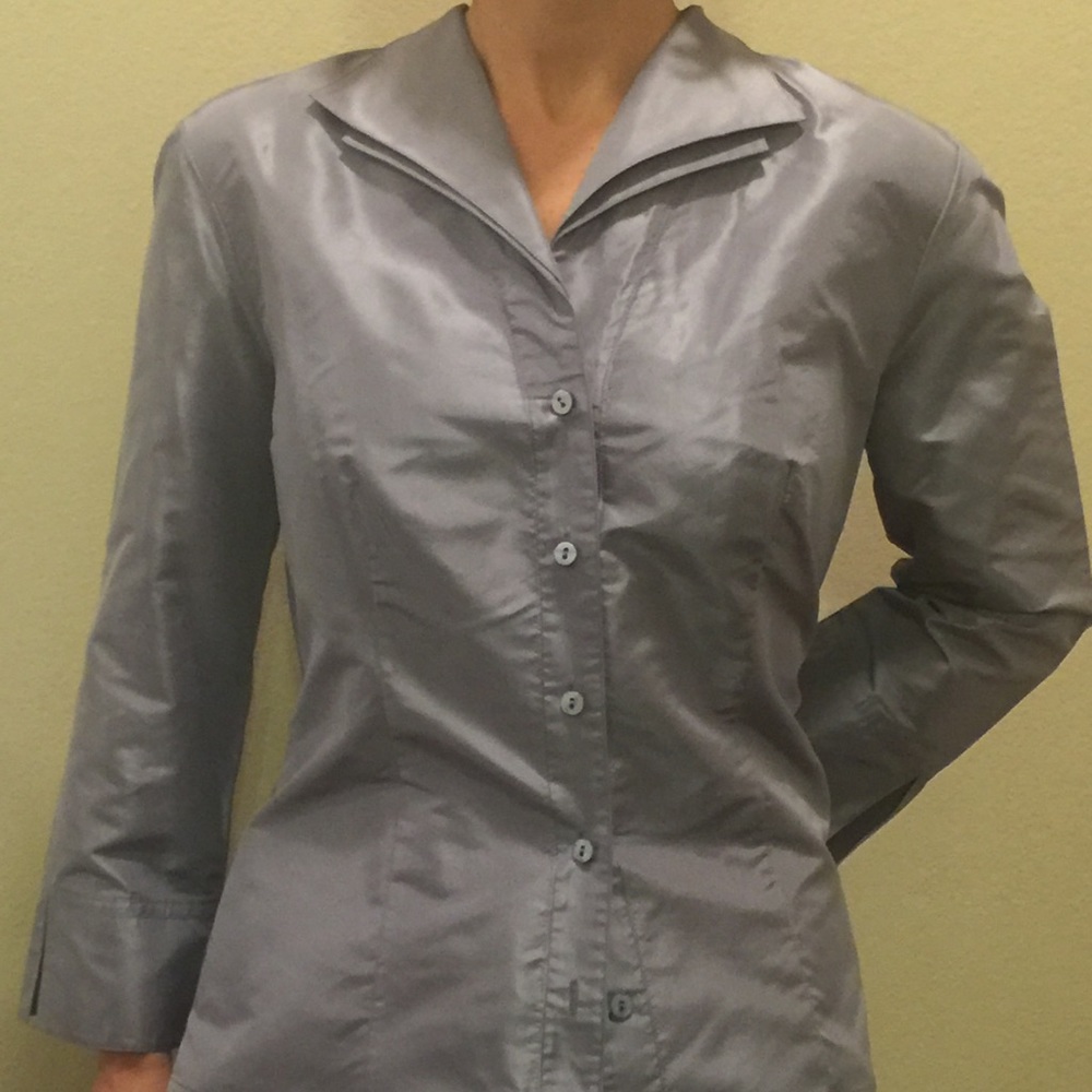 🦋Blue Silk Blouse🦋