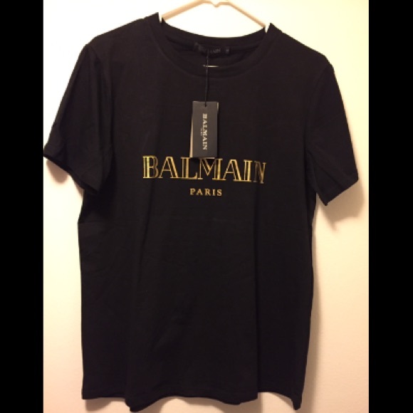 Balmain Tops - Balmain black tee shirt