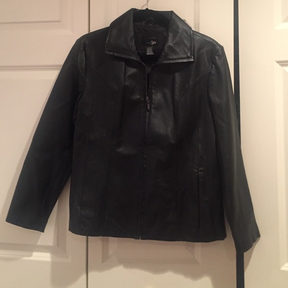 Authenic Black Leather Jacket - Picture 1 of 2