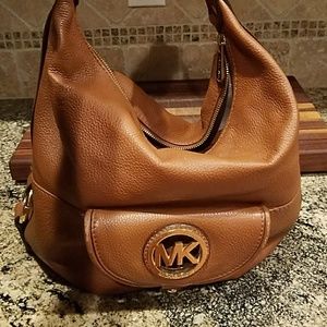 Michael Kors shoulder bag camel soft leather