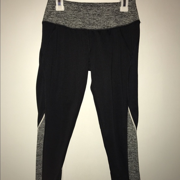 Stretchy, black & grey work out leggings - Picture 1 of 6