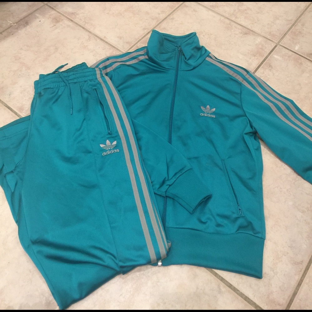 Turquoise Women's Adidas Tracksuit