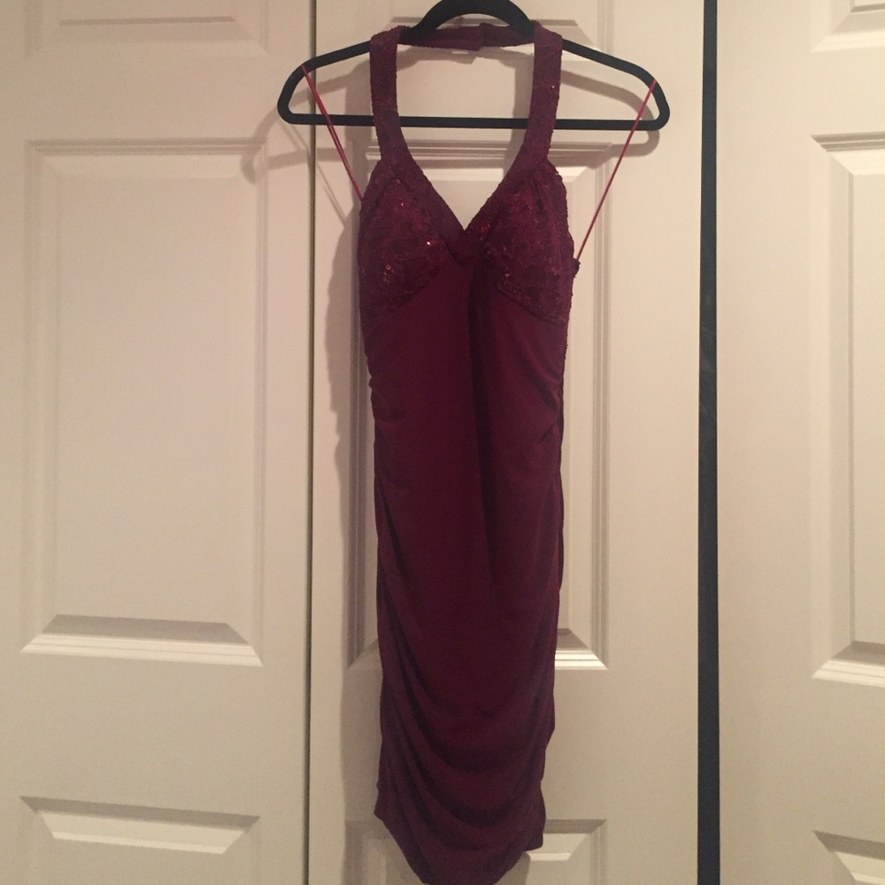 Burgundy Cocktail Dress