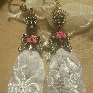 *Betsey Johnson Skeleton Earrings*