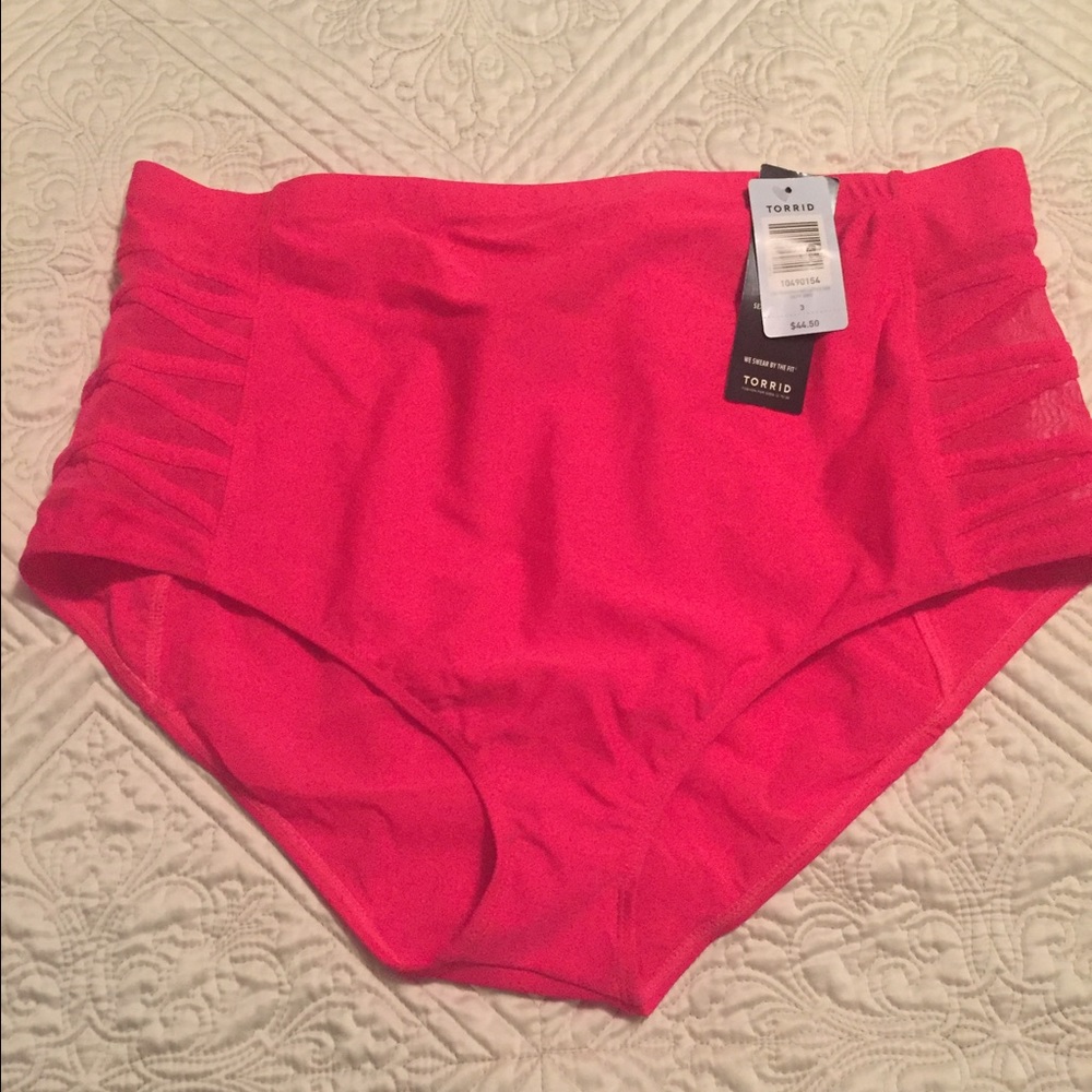 Torrid Lattice Mesh High Waist Swim Bottom