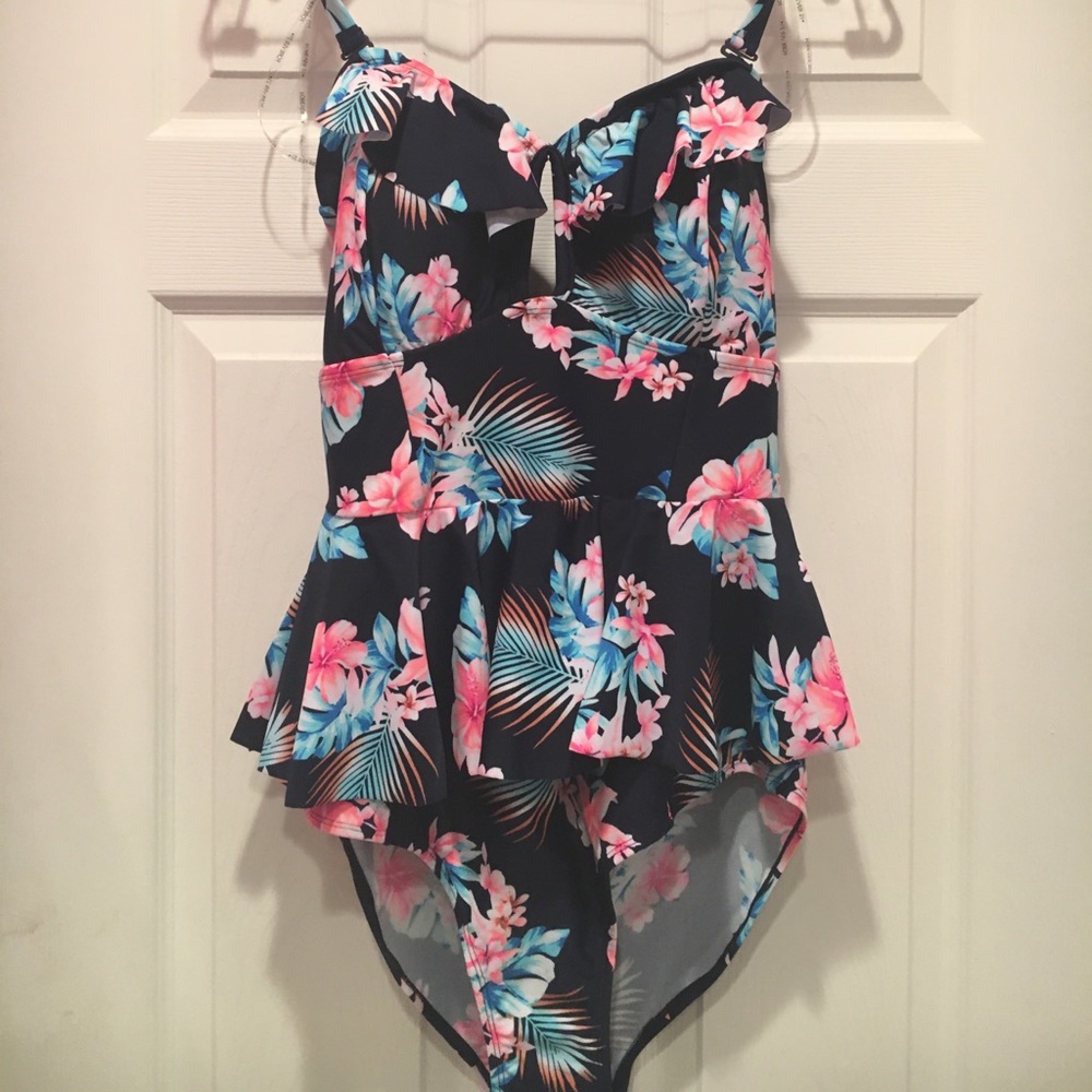 Peplum One Piece Bathingsuit!!