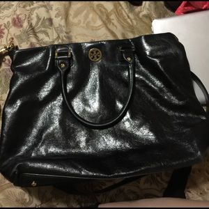 Tory Burch Black Shiny Crossbody