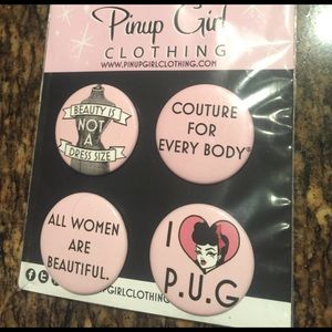 Pin up girl clothing buttons