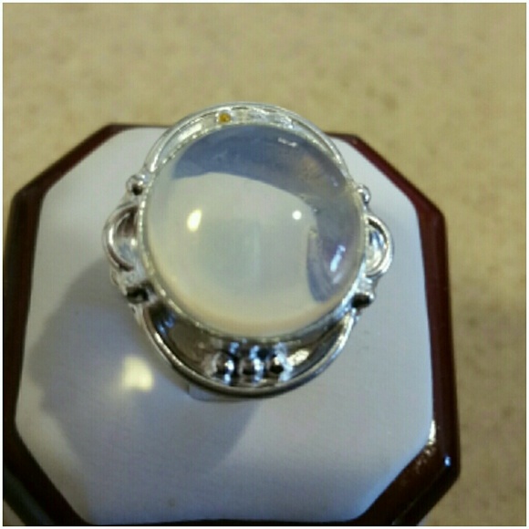 Jewelry Genuine Huge Moonstone Ring Size 8 Poshmark