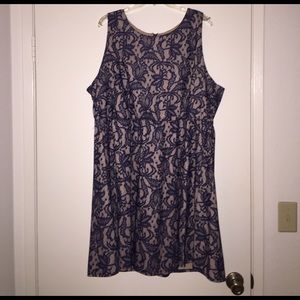 Navy blue lace, sleeveless 3X plus Size
