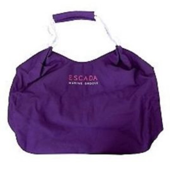 Escada Canvas Tote FlipFlops Sarong 3 Pc Gift Set - Picture 2 of 6