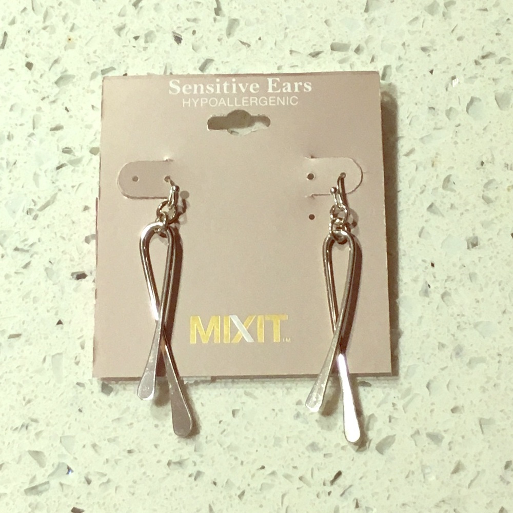 Cute Silver Loop Earrings ◽️▫️◽️