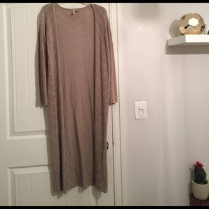 Tan Long Cardigan
