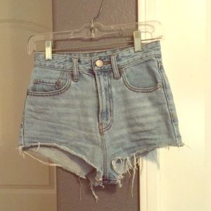 High-Waisted Denim Shorts