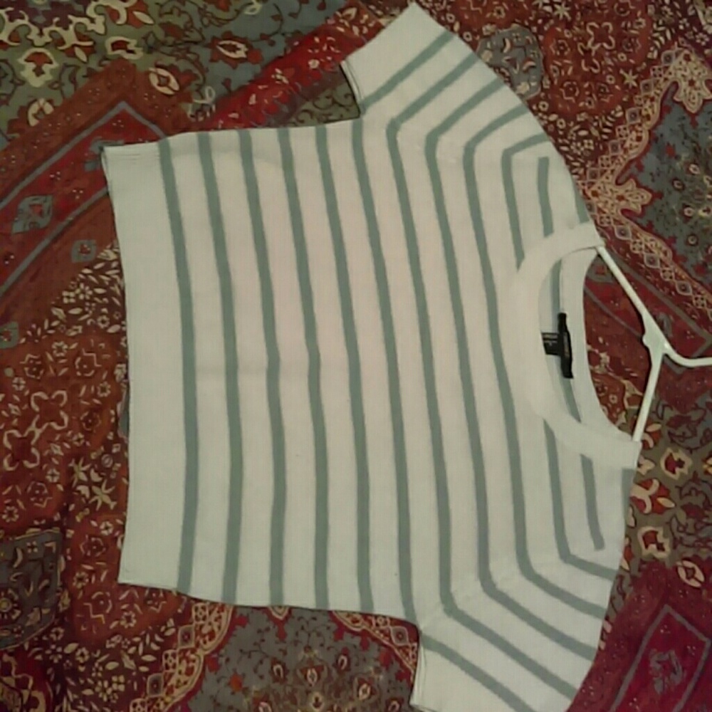 Stripesd cropped sweater