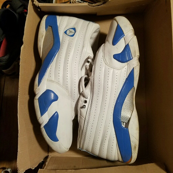 White and uni blue 14s - Picture 1 of 1