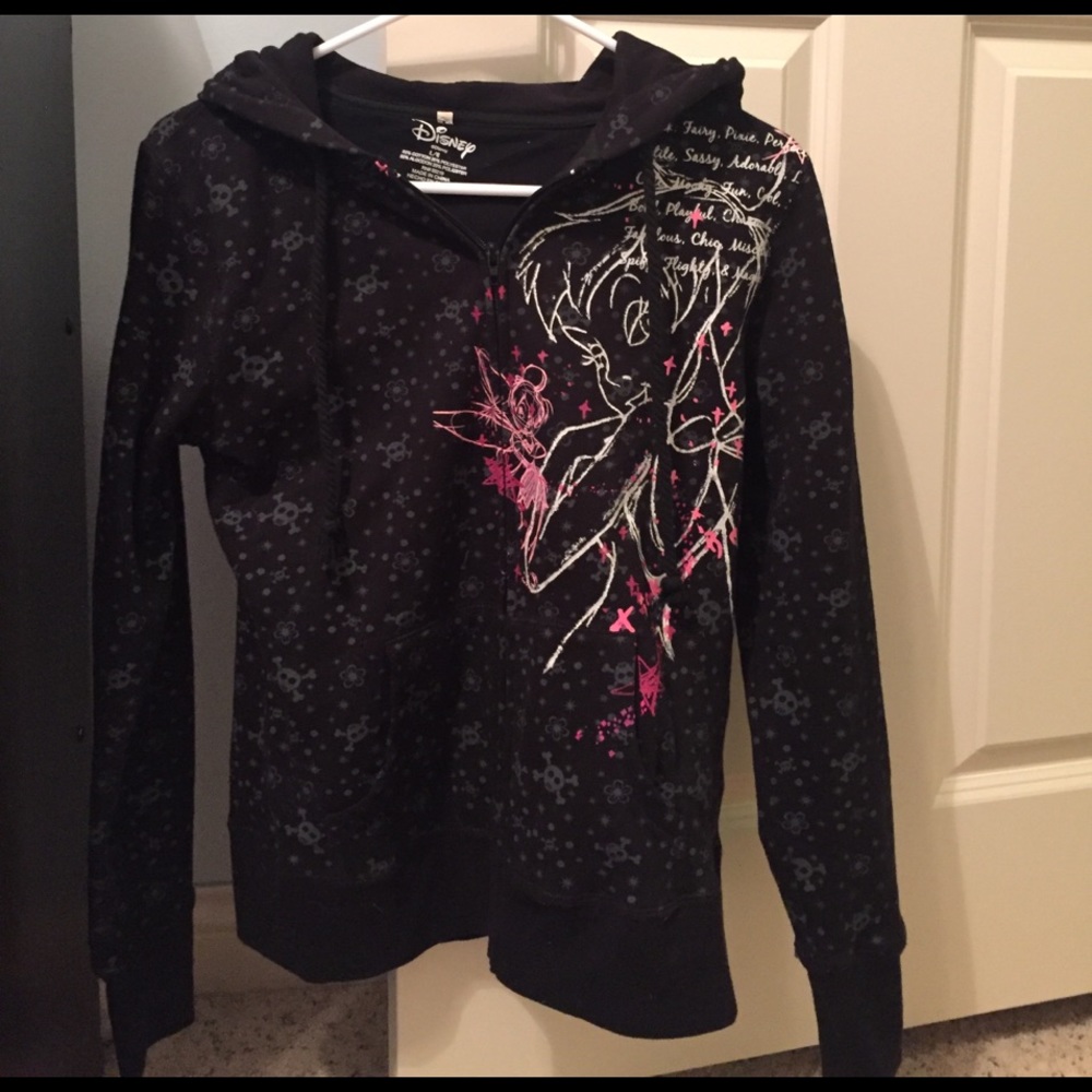 Disney tinker bell zip up hoodie. Size Large