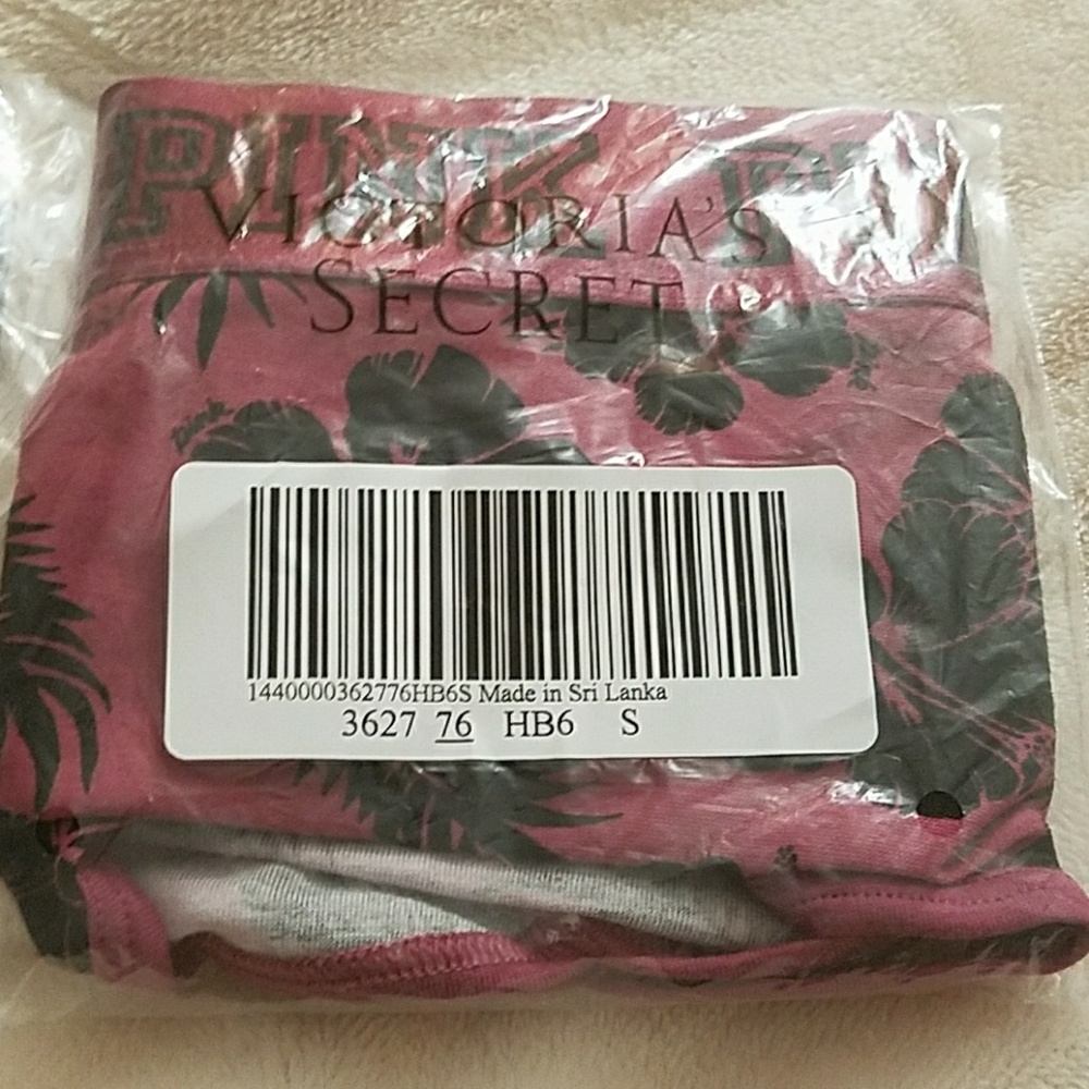 PINK VICTORIA'S SECRET LOGO SMALL BOYSHORT