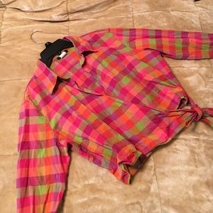 ☂️Colorful Wrap Crop Top