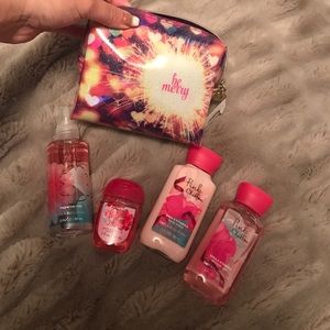 Bath and Body Works Pink Chiffon travel bag.
