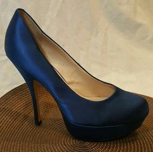 Steve Madden Blue Heels Silk Stilettos