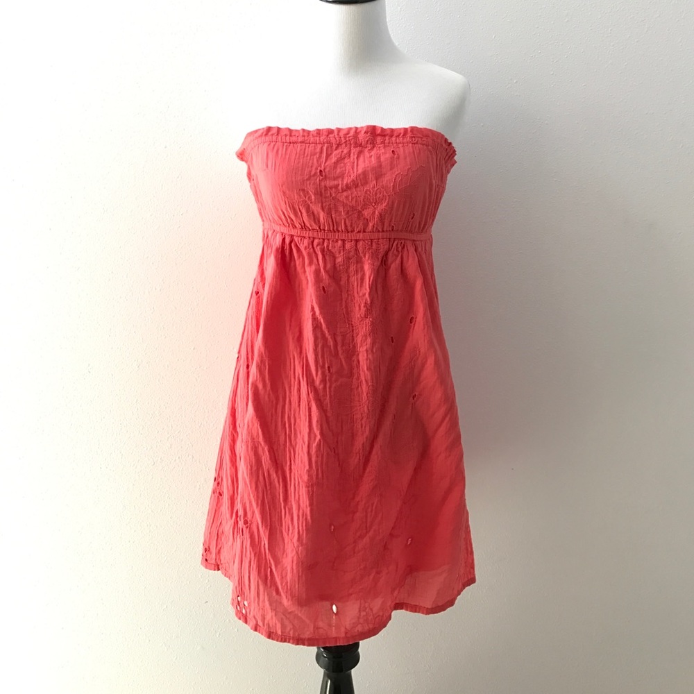 Coral tube top tunic