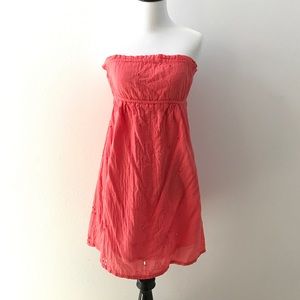 Coral tube top tunic