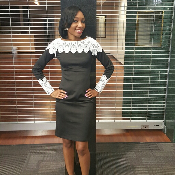 Black Classy Vintage Dress - Picture 2 of 5