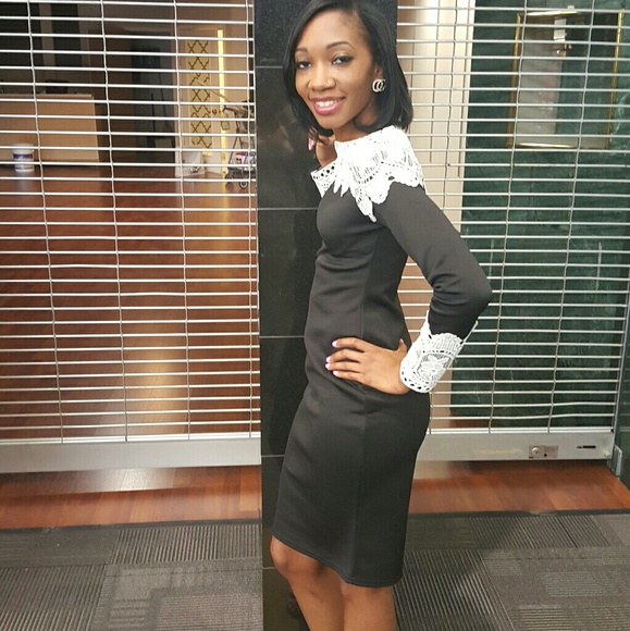 Black Classy Vintage Dress - Picture 4 of 5