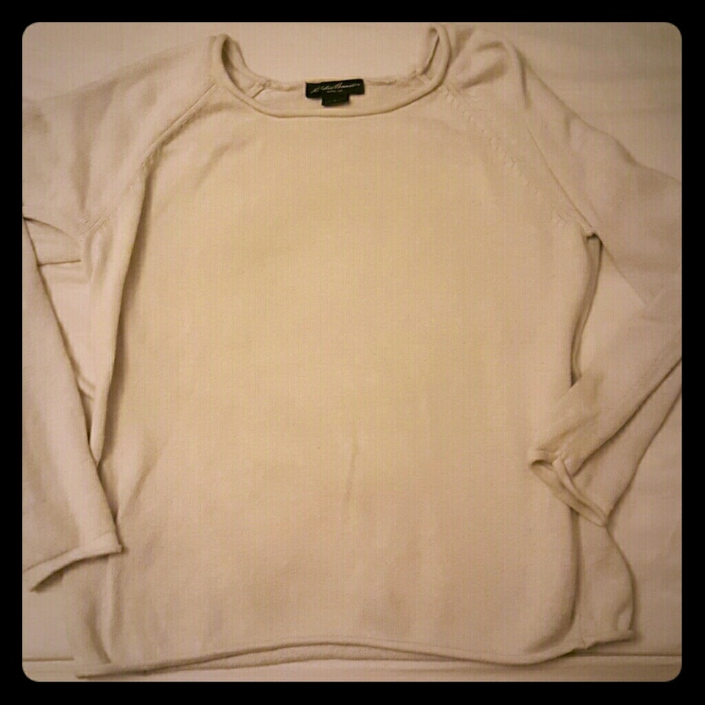 White Eddie Bauer Slouchy Sweater