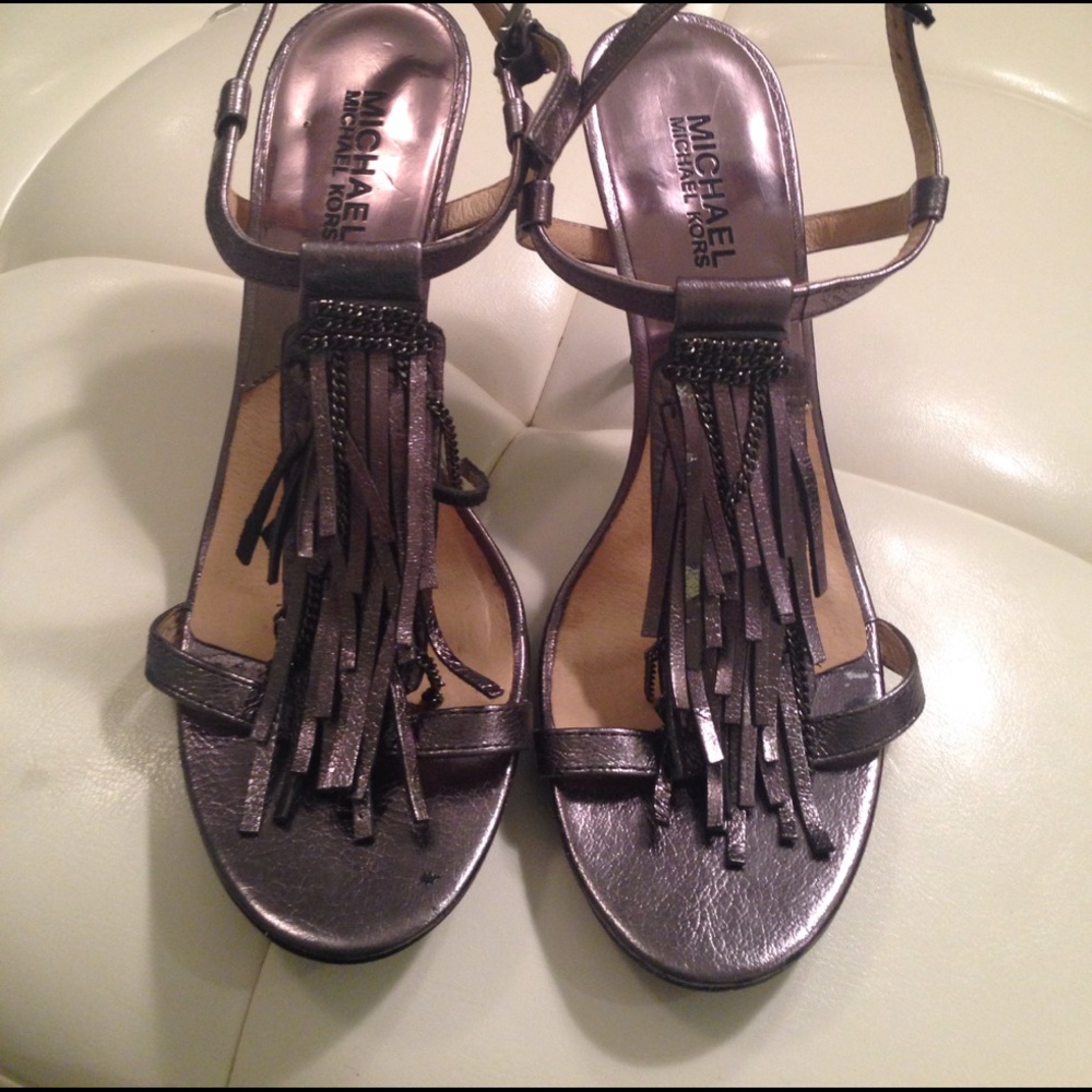 Michael Kors fringe heels!